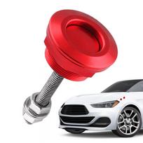 Hood Pins Kit For Car Small Aluminum Cars Hood Pins Quick Release Button Type Hood Latches Multifunctional Heat Resistant raudona