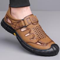 2025 Baotou sandals men's trendy summer new Velcro hollow breathable casual dad shoes non-slip 5326 38 ruda