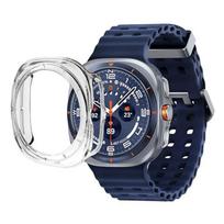 Dėklas, suderinamas su Samsung Galaxy Watch Ultra 2025 47mm - Kietas apsauginis skaidrus dėklas su grūdinto stiklo ekranu Phonillico® skaidri
