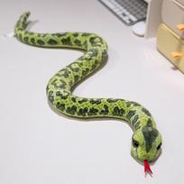 Lėlė S formos Python Anaconda gyvatė pliušinis žaislas Helovino pokštas Zodiako ženklų dovana Small 50cm/50g gray