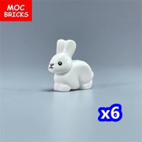 MOC Plytos Gyvūnas Triušis triušidė 29685pb02 Ūkininko namas Šepetys Miesto Modelis Edukaciniai Statybiniai Blokeliai Vaikų Dovana