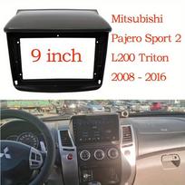 9 Inch Car  Fascias For Mitsubishi Pajero Sport 2 L200 Triton 2008-2016 Auto  Installation 2 Din Panel Dash Frame