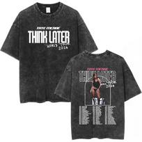 Tate Mcrae Greedy Album Tour Merch T Shirt Men Women Fashion Vintage Washed Short Sleeve Oversized Tshirts 100 Cotton T Shirts S