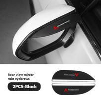 2PCS Car Rearview Mirror Rain Shield Guard Visor for Mitsubishi Outlander Lancer ASX L200 Pajero Exterior Accessories juoda