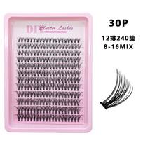 Flat False Eyelashes Stable Segmented Hairs 30P40P50P60P80P14 Rows Curled