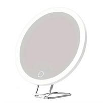 High-Definition Magnifying Mirror with Light 360° Adjustable Stand Portable Cosmetic Mirrors  Home White 10X