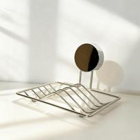 Stainless Steel Suction Cup Soap Holder Removable Wall Mount Soap Dish Soap Rack  Laundry Room sidabras