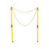 Adjustable Jump Rope Set for Kids Fun Outdoor Fitness Activity with Bright Colors and Durable Materials geltona
