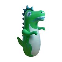 Inflatable Dinosaur Punching Bag Standing Punching Toy for Kids Durable PVC Material with Weighted Base for Stability Indoor Outdoor Use žalia