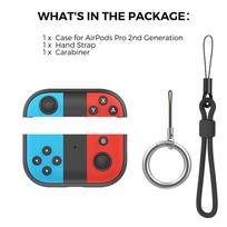 Switch Gaming Console Silicone Earphone Case For Airpods Pro 2 With Dropresistant Material Blue Red
