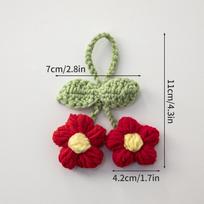 Of Lily The Valley Crochet Flowers Multiple Styles Keychain Artificial Flowers Hanging Decoration Car Pendant Knitted Flower