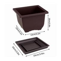 Oval Square Hexagonal Flowerpot Succulent Plant Bonsai Pot Small Potted Plastic Planters Imitation Purple Pottery