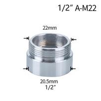 Extension Tap Connector 1/2 To M16 M18 M20 M22 M24 M28 Thread Connector For Faucet Water Heating Install Shower Accessories 1PC