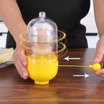 1pc Manual Type Egg Shaker Household Transparent Plastic Egg Mixer Portable Durable Drawstring Egg Shaker Kitchen Accessories