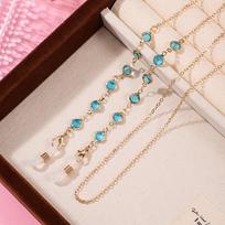 Fashion Colorful Crystal Beads Eyeglass Holder Anti Drop Multicolor Sunglass Lanyard Straps Nonslip Mask Strap Women Men