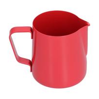 400ml Capacity Milk Frothing Jug PTFE Coating Stainless Steel Coffee Jug Pointed Mouth Red Frothing Jug Coffee Making