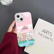 Cute M-mikko C-characters For IPhone 14 13 12 Mini 11 Pro XS Max X XR 14 Plus Tempered Glass Cover iphone 14pro max