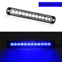 12 LED Car Strobe Warning Light Cheap Strobe Grille Flashing Lightbar Truck Car Beacon Lamp Amber Traffic Clearance Light 12-24V mėlyna