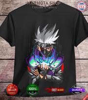 Kakashi Shirt Naruto Shippuden Sasuke Itachi Anime Unisex Tee T-Shirt All Size S