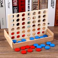 Children's intellectual development desktop interactive chess wooden three-dimensional fruit four-child chess children's educational toy game