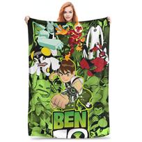 Ben 10 Svetimas Benas Tennysonas Omnitrix Žaidimo Pledai Vilnos Nuostabūs Šilti Mesti Pledai Lovos Užtiesalo Dekoravimui, 30x40in