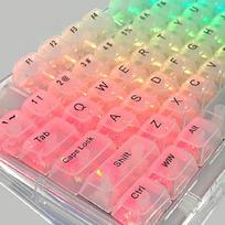 Quality PC Keycaps 115 Keys for Mechanical Keyboards Classical Clear Keycaps Fully Transparent Keycaps for Gamings