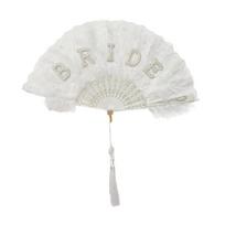 Wedding BRIDE Fan Bachelorette Party Bridal Shower Decoration Accessories balta
