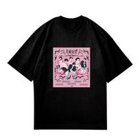Stray kids DO IT atspausdinti marškinėliai Kpop stilius Mada Marškinėliai DO IT M juoda