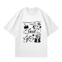 Stray kids DO IT atspausdinti marškinėliai Kpop stilius Mada Marškinėliai DO IT XXL balta