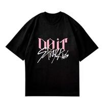 Stray kids DO IT atspausdinti marškinėliai Kpop stilius Mada Marškinėliai DO IT L juoda