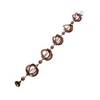 Decorative Rain Chain for Gutters, Rotating Metal Gutter Hanger Metal Drip Cup Chain with Bells, Suitable Hollow Iron Rain Catcher