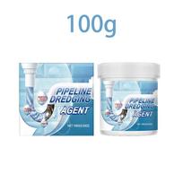 Drain Clog Remover Powder Pipe Dredge Agent Hair Grease Dissolver Kitchen Sink Bathroom Toilet Cleaning Unblocker Fast 100g 100g