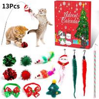 Delightful Christmas Pet Toy Blind Box Gift Set For Cats And Dogs Featuring Unique Styles raudona