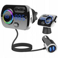 Solidny Transmiter Samochodowy Fm Bluetooth Aux