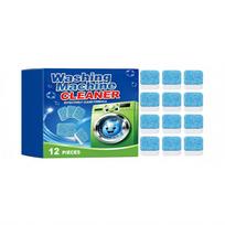 Washing Machine Cleaner Tablets 12 Pieces Effective Cleaning Formula Removes Residue and Odors Safe for All Washing Machines One Size mėlyna