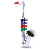 Bontempi Silver Saxophone 37cm 4-Key Alto Plastic Lightweight Kids Ages 5 Educational sidabras