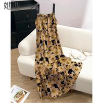 Women's Printed A-Line Sling Dress M