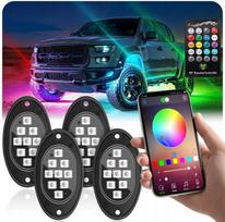 Podświetlenie Podwozia Led Rgb Lampki Pod Samochód Auto 4Szt + Pilot Appka