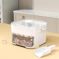 Ice 50-Cube Maker With Easy Press Cap With Easy-Press Lid Large Capacity Ice Cube Machine Reusable Food-Grade Ice Cube Mold