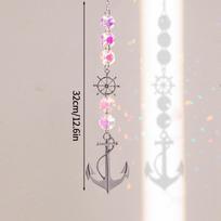 Suncatcher Crystal Prisms Hanging Sun Rainbow Light Catcher Chain Window Drop Wind Chimes Bell Garden Wedding Home Charm Decor