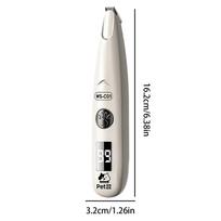 Dog Hair Trimmer Electric Quiet Cordless Cutting Shaver With LED Light Pet Hair Trimmer For Face Nails Body Ears Pet Puppy Bath balta