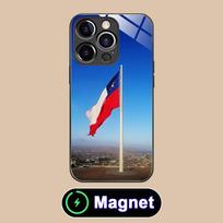Chile Flag Glass MagSafe Mobile Phone Case for iPhone 17 16 15 14 13 12 11 Air Pro Max Plus Mini Colorful Cover iPhone 11 Pro Max