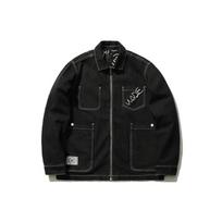 Li Ning X Artist Dft Light Wash Casual Denim Jacket Men Jacket Black AJDR387-1 M