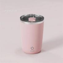 USB Charging Automatic Mixing Cup Protein Powder Shaker Bottle Waterproof Mute Portable Multi-function Coffee Cup Milk Cup Mug 350ml rožinė