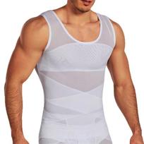Men's Body Shaper Waist Trainer Slimming Vest Mesh Undershirt Abdomen Slimming Shapewear Fat Burning Fitness Tank Tops M balta