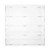 4-Tier Clear Acrylic Display Cabinet with Dust-Proof Doors for Collectibles, Jewelry, Cakes, Retail Store Showcase gryna