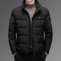 Men's Stand-up Collar Down Jacket Casual Simple Down Jacket Warm Jacket M