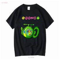 Gong Rock Band Daevid Allen T Shirt Flying Teapot Didier Malherbe Pip Pyle long sleeves vintage Washed Casual Comfortable homme S įvairiaspalvis