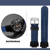Skirta Casio nailoniniam dirželiui W-735H AE-1200WH SGW-300/400H/500H AQ-S810W AE-1000/1300 MRW-200H Išgaubtas 16 18mm Drobės Silikono Laikrodžio Dirželis 18mm