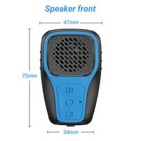 Sounderlink mini clip-on portable Bluetooth speaker hand-free call built-in noise cancelling Mic IP67 waterproof Gym accessories 1.5" mėlyna
